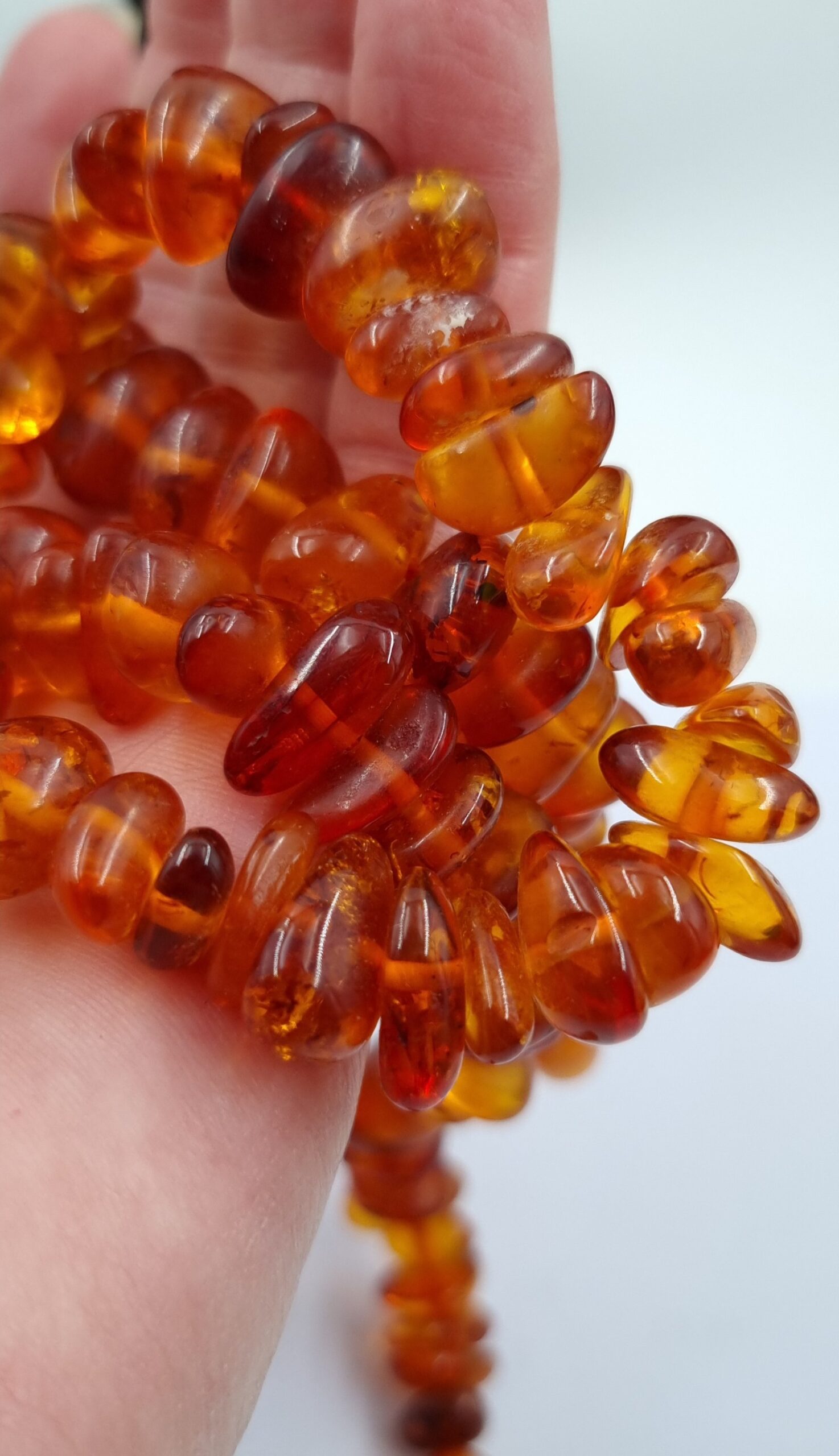 Vintage Baltic Amber Necklace with Large Beads & Hidden Clasp - Image 3