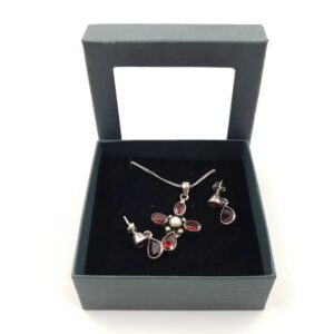 Paula Bolton Garnet Cross Pendant