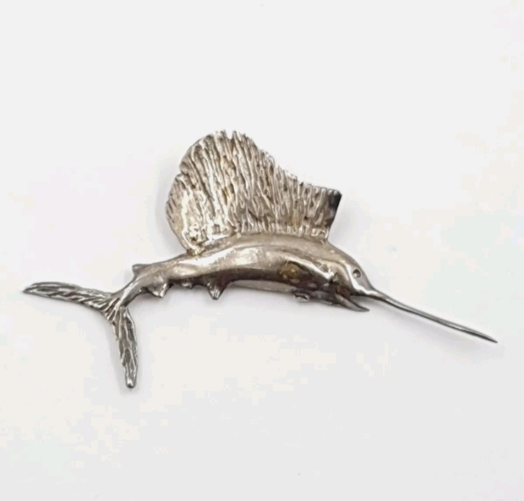 Sterling Silver Sailfish Pendant Big Game Fishing