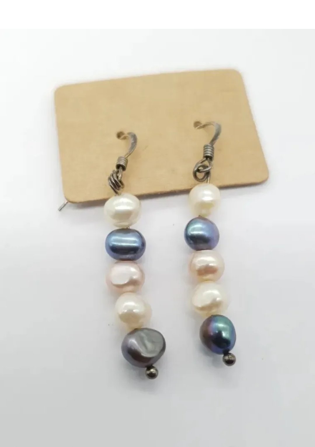 Pearl Drop Earrings in Sterling Silver