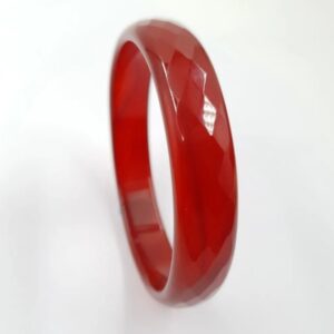 Vintage Red Agate Bangle Faceted