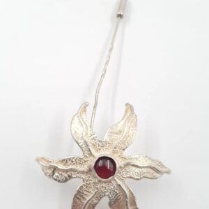 Handmade Silver Flower Stick Pin