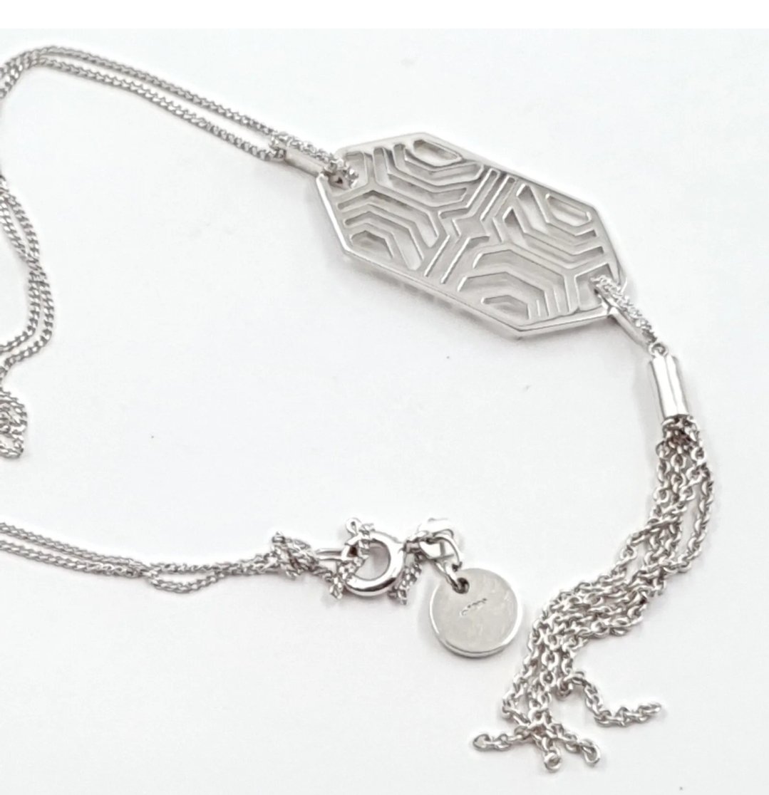 Amanda Wakeley Art Deco Style Pendant Necklace Sterling Silver Hallmarked London - Image 4