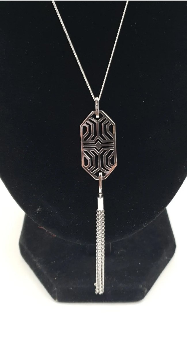 Amanda Wakeley Art Deco Style Pendant Necklace Sterling Silver Hallmarked London - Image 3