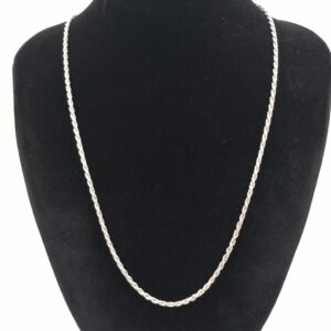 Italian Silver Rope Chain Necklace