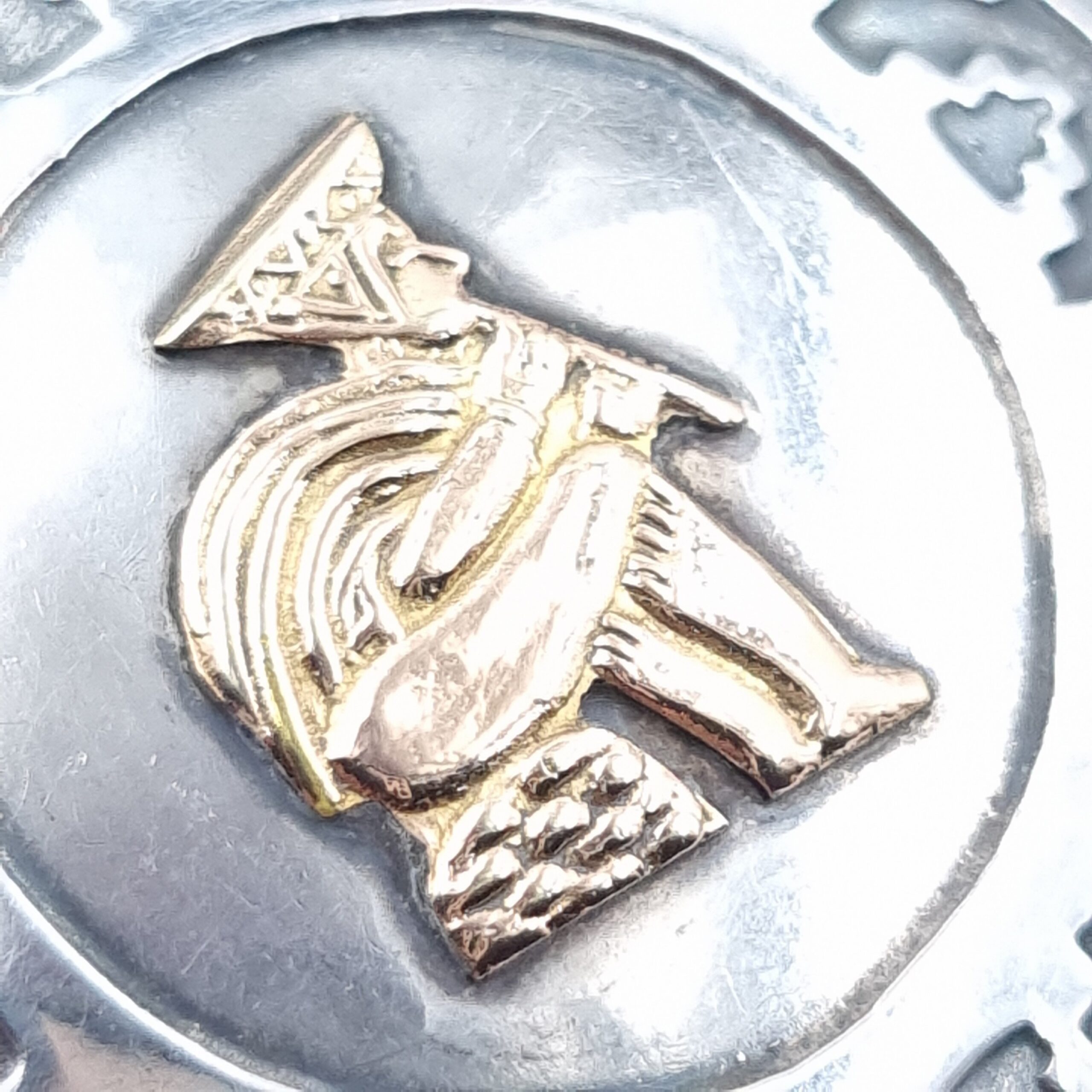 Inca Brooch Pendant Sterling Silver & 18K Gold from Peru - Image 4
