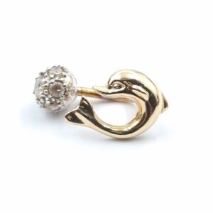 9ct Gold Dolphin Belly Bar