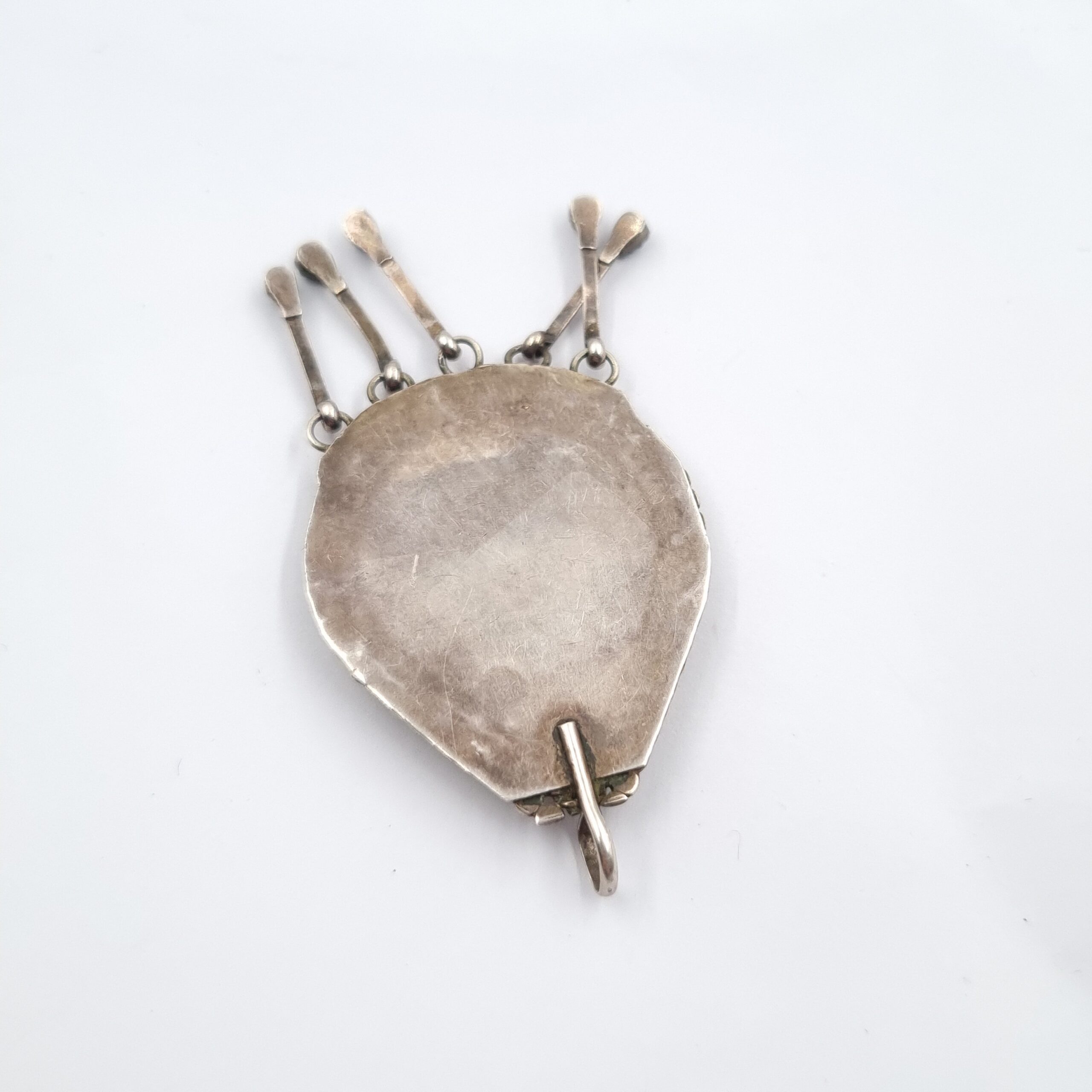 Silver Turquoise Zuni Pendant Vintage Native American - Image 2