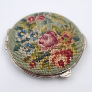 Art Deco Petit Point Powder Compact
