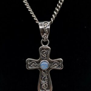 Suarti Opal Cross Pendant