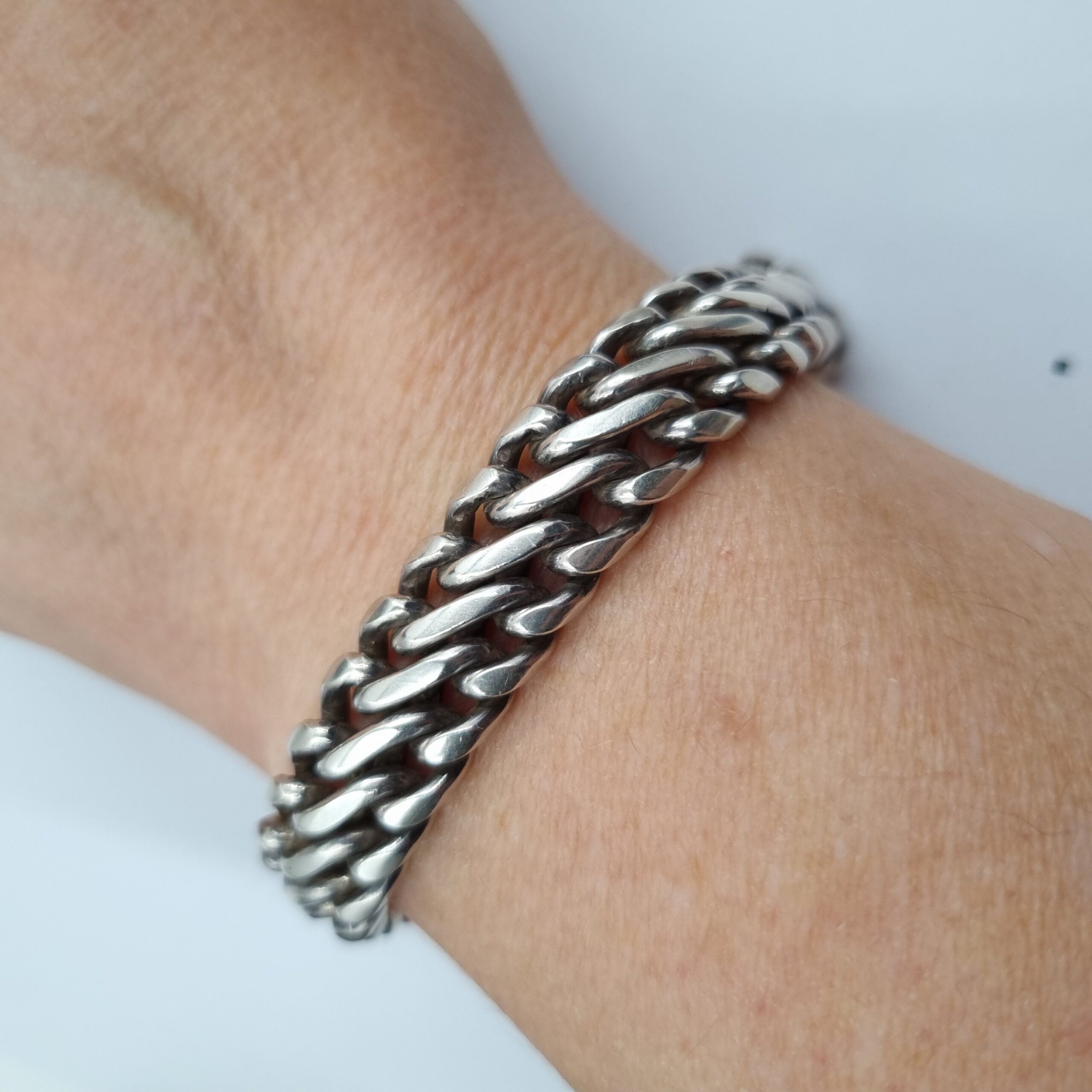 Chunky Curb Link Chain Bracelet 925 12mm 8 1/4 in