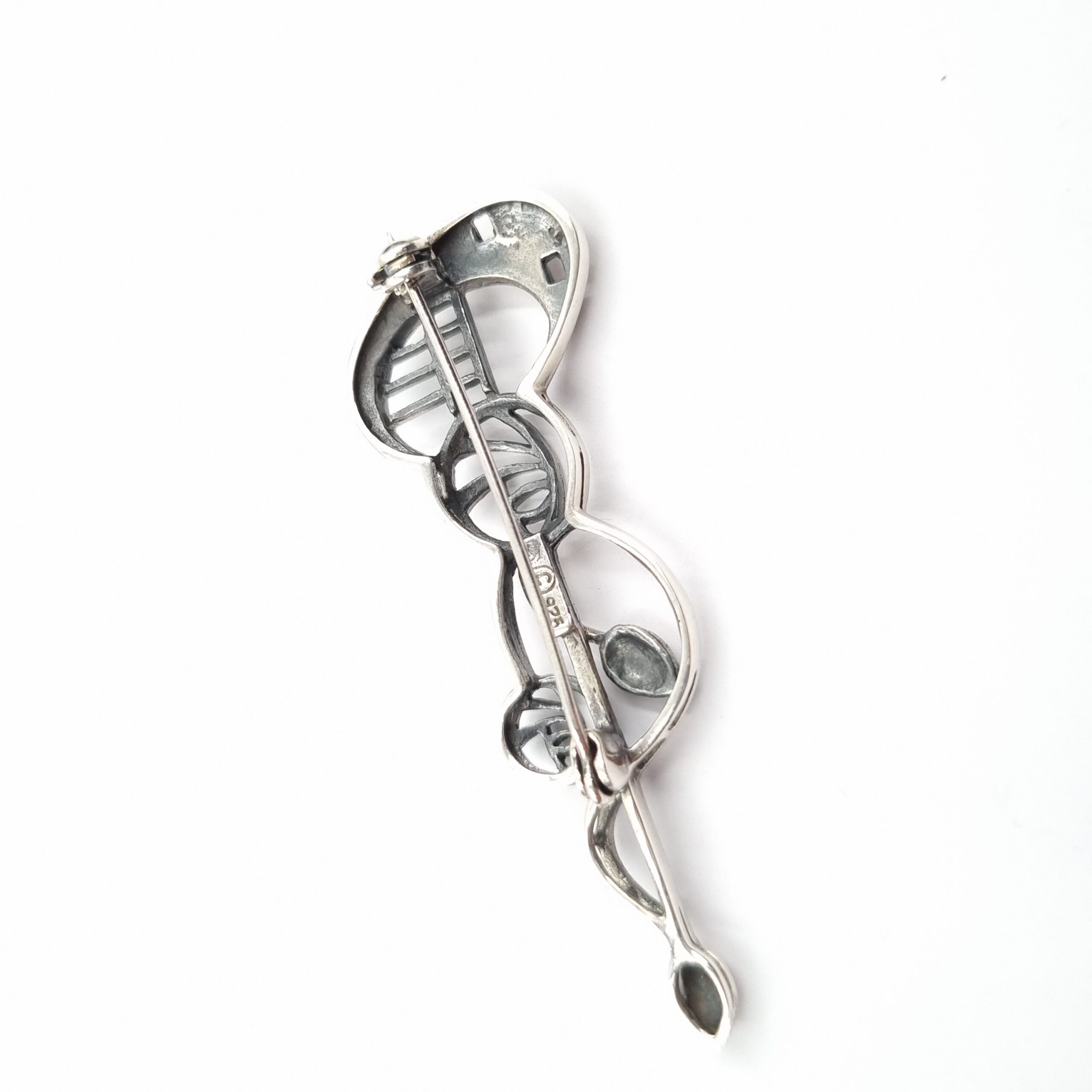 Large Mackintosh Inspired Silver Brooch