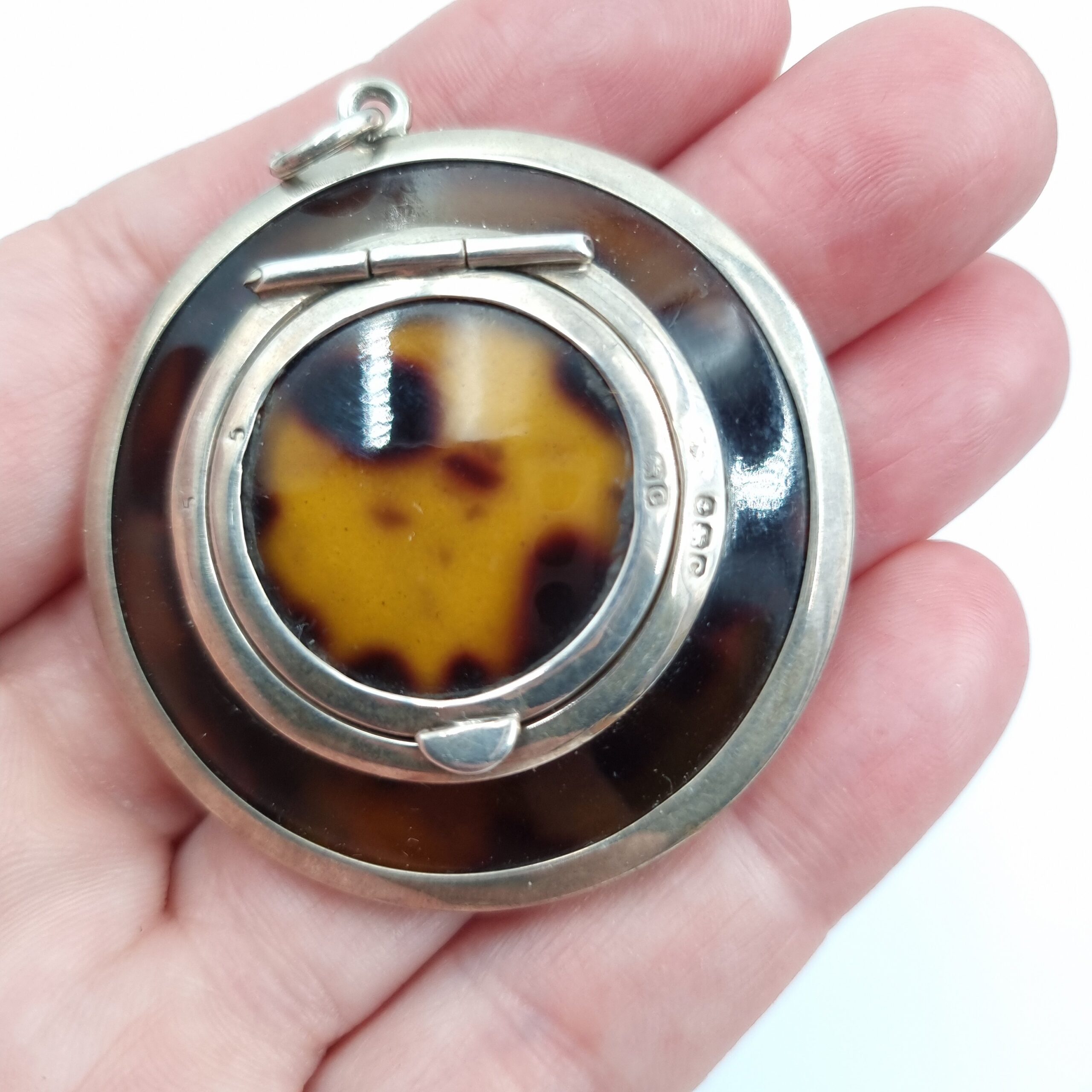 Antique Silver & Tortoiseshell Powder Compact Hallmarked 1902 Samuel M Levi - Image 5