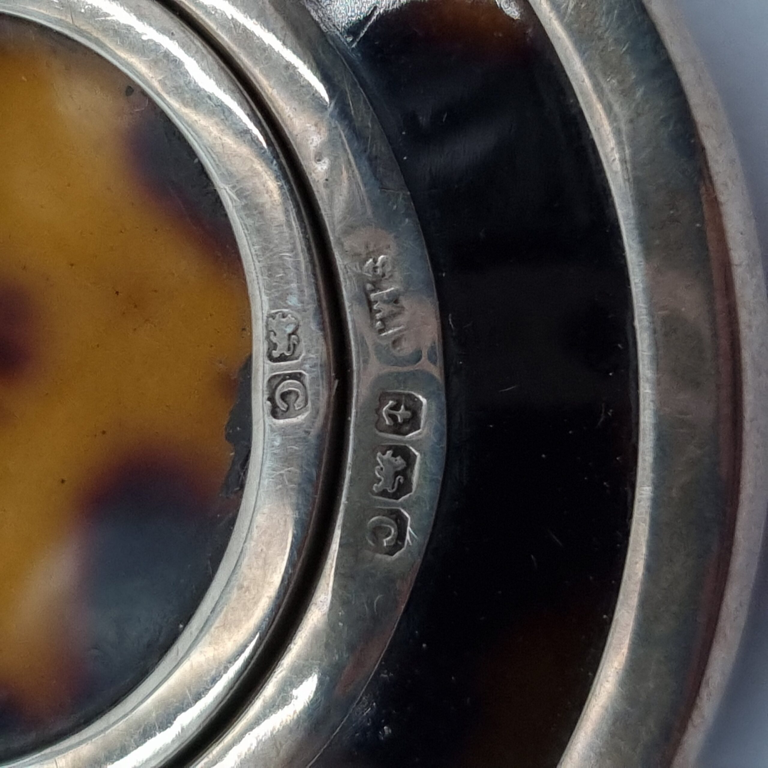 Antique Silver & Tortoiseshell Powder Compact Hallmarked 1902 Samuel M Levi - Image 4