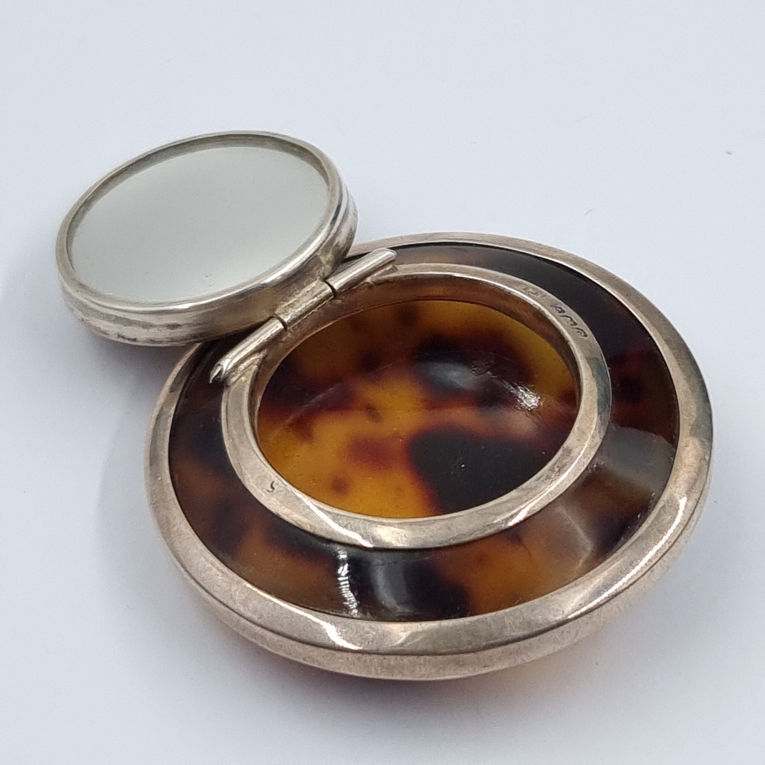Antique Silver & Tortoiseshell Powder Compact Hallmarked 1902 Samuel M Levi - Image 2