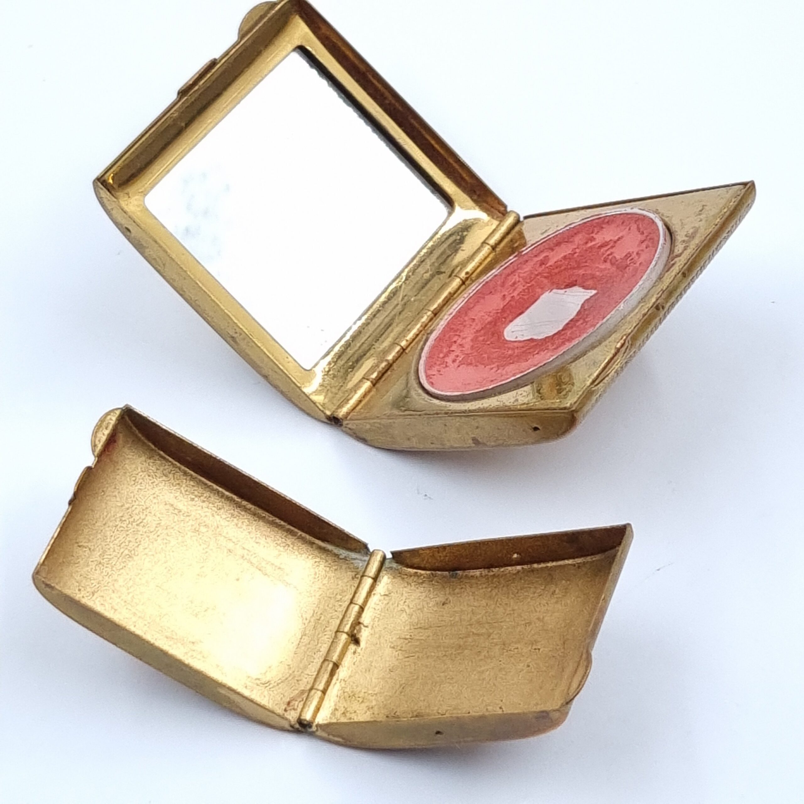 Vintage Cyclax Compact Cases Art Deco C 1930s Rouge & Shadow - Image 2