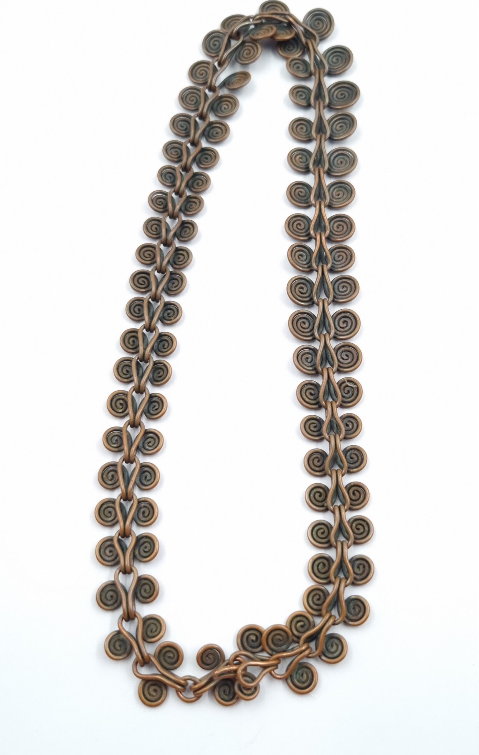 Egyptian Copper Coiled Necklace Collar 15in Vintage Jewellery - Image 2