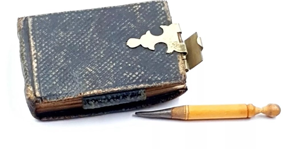 Victorian Aide Memoire & Original Pencil & Drawings Henry Pennys C1860s Leather - Image 4