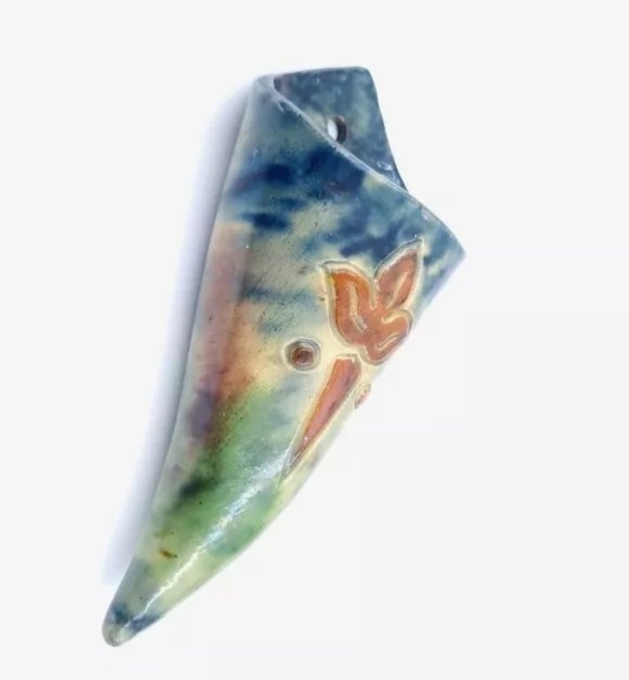 Art Nouveau Wall Pocket Flemish Pottery Vase Dripware Glaze Belgium Art Pottery - Image 4