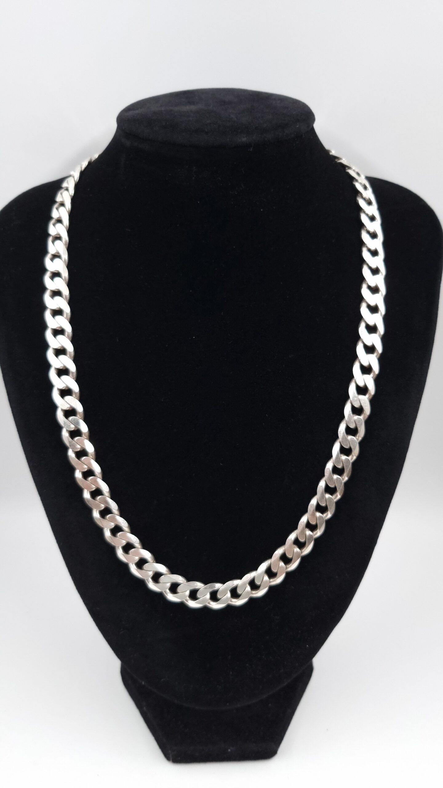 Men's Sterling Silver Curb Chain Heavy Necklace Hallmarked 67g - Image 6