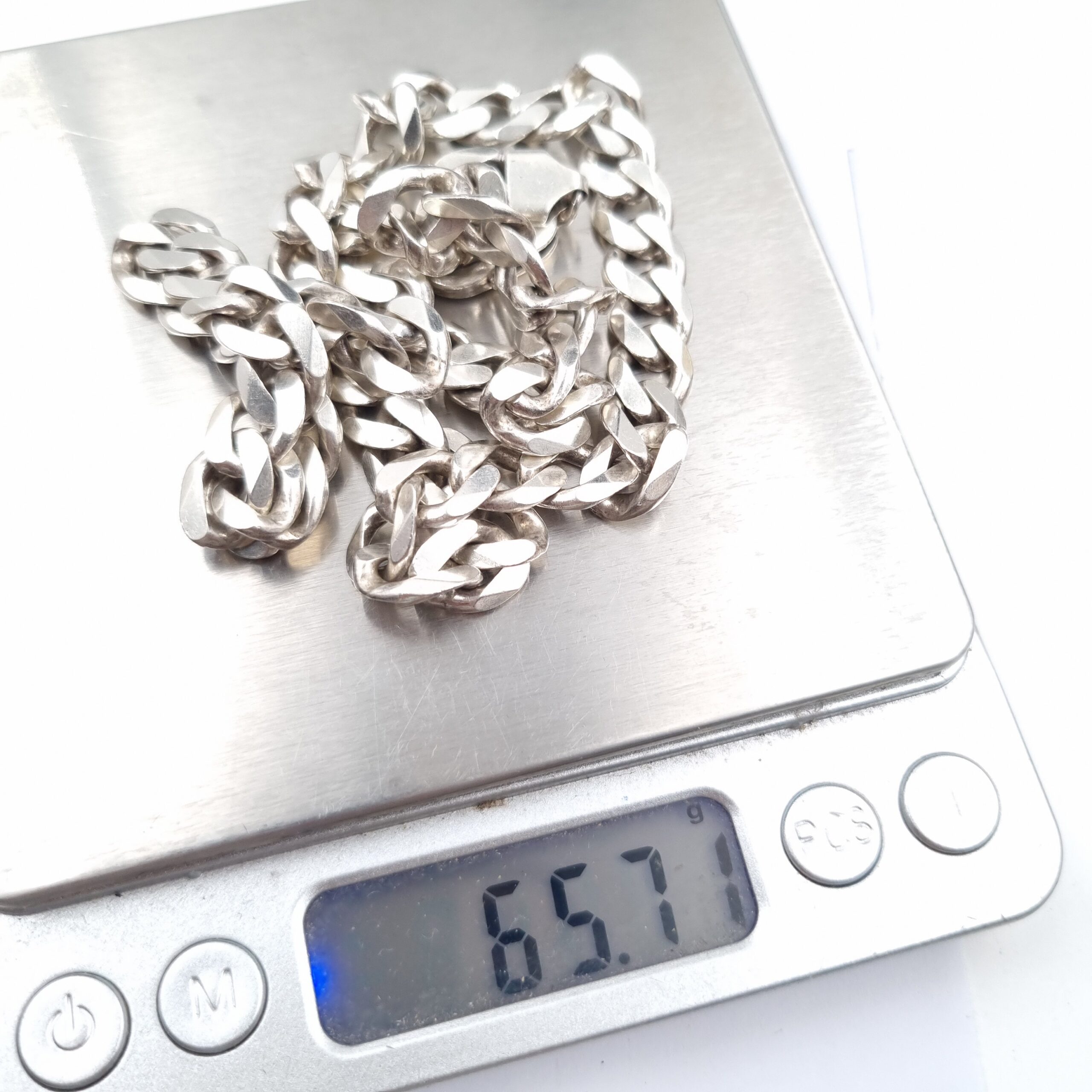 Men's Sterling Silver Curb Chain Heavy Necklace Hallmarked 67g - Image 5