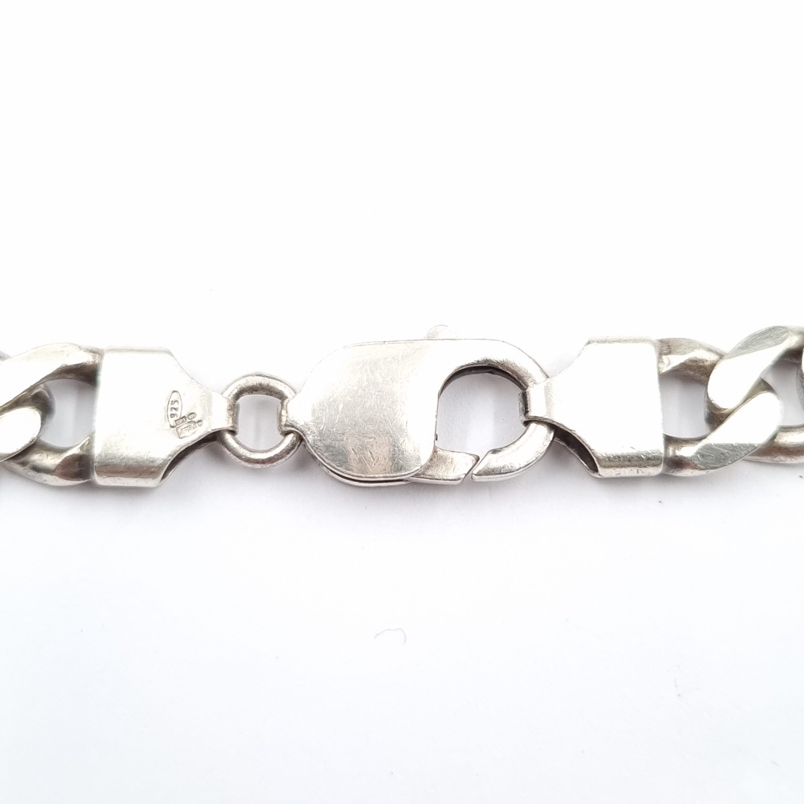 Men's Sterling Silver Curb Chain Heavy Necklace Hallmarked 67g - Image 4