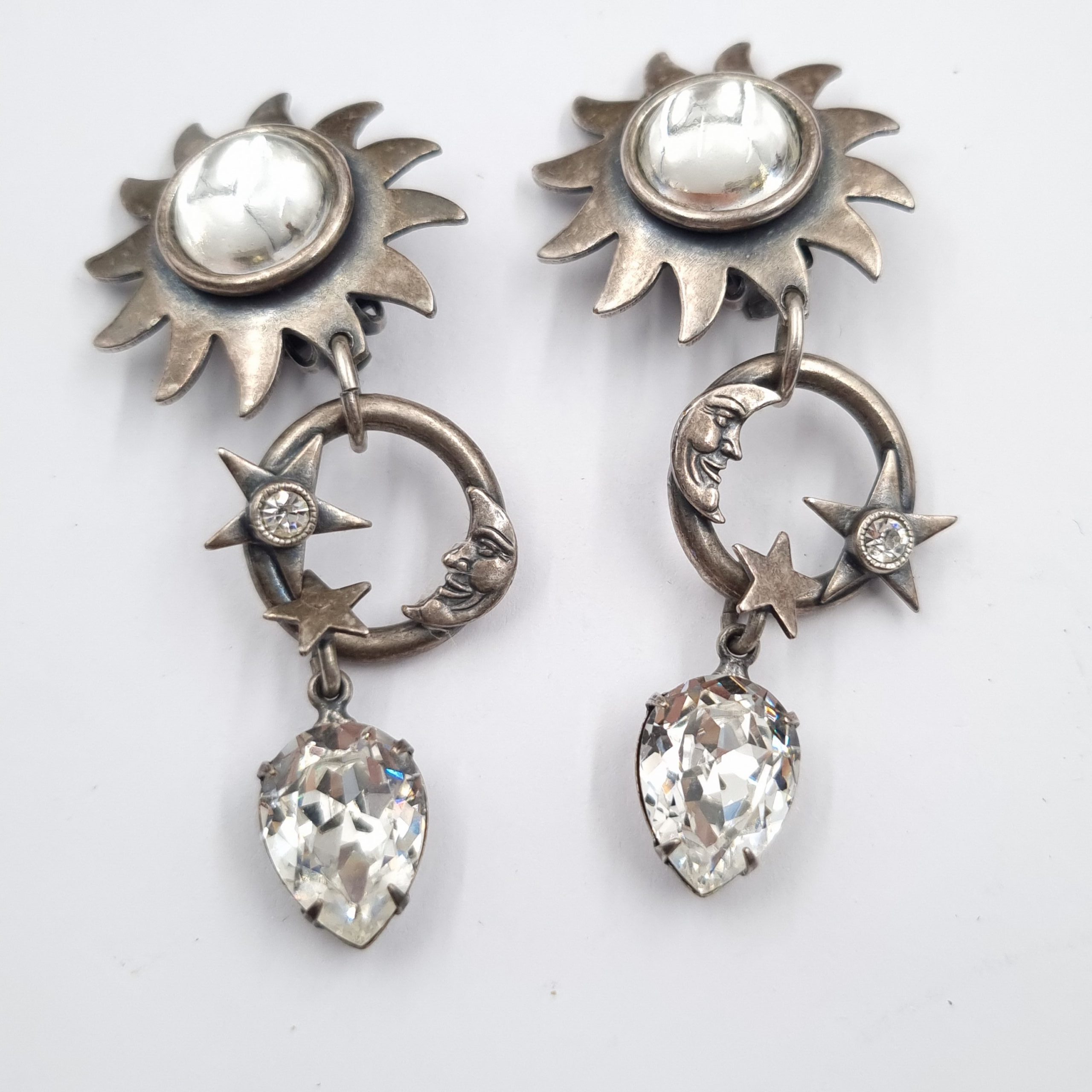 Askew Sun Moon Stars Earrings