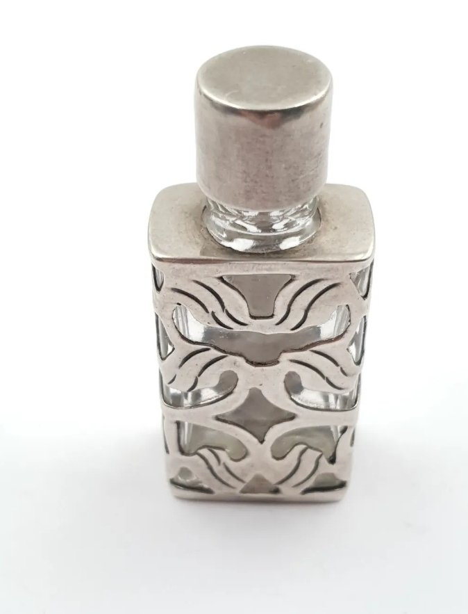 Ari Norman Silver Cased Perfume Bottle Hallmarked London Imports - Image 2