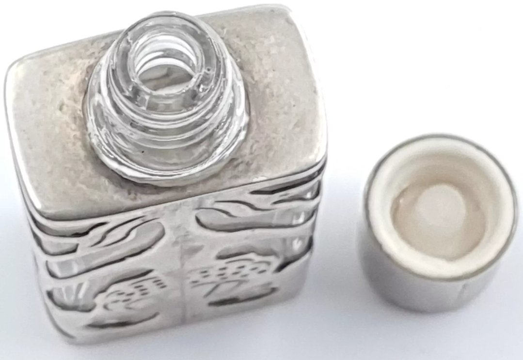 Ari Norman Silver Cased Perfume Bottle Hallmarked London Imports - Image 6