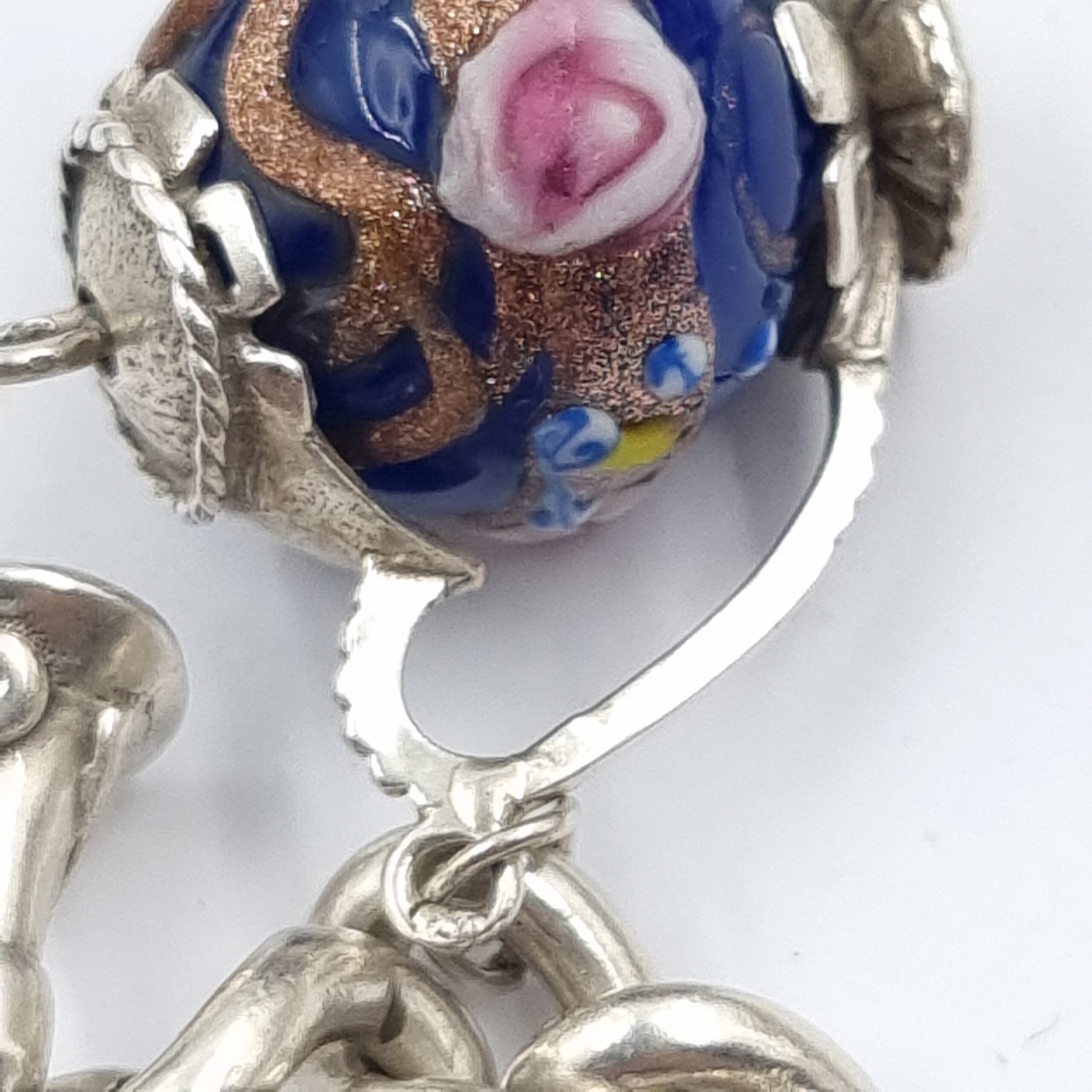 Sterling Silver Charm Bracelet Loaded with Charms Hallmarked c 1968 - Image 3