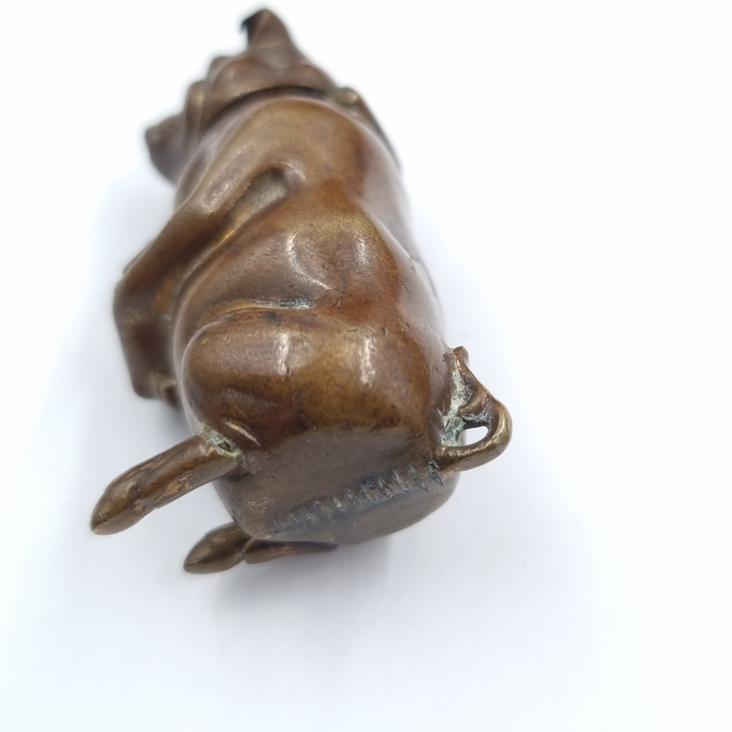 Antique Go To Bed Pig Vesta Case Figurative Match Case - Image 2