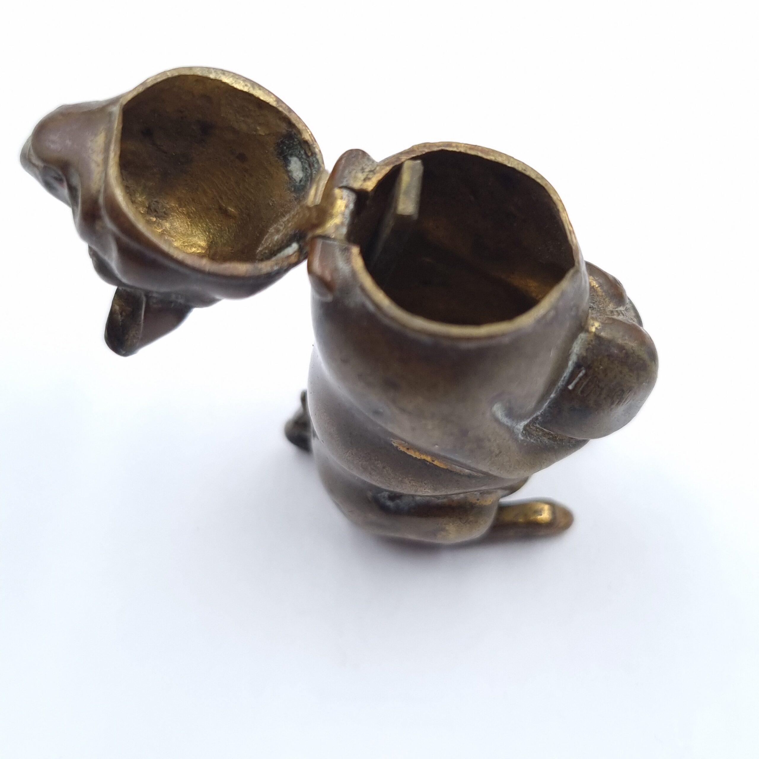 Antique Go To Bed Pig Vesta Case Figurative Match Case - Image 4