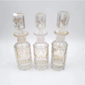 Antique French Cut Glass Scent Bottles