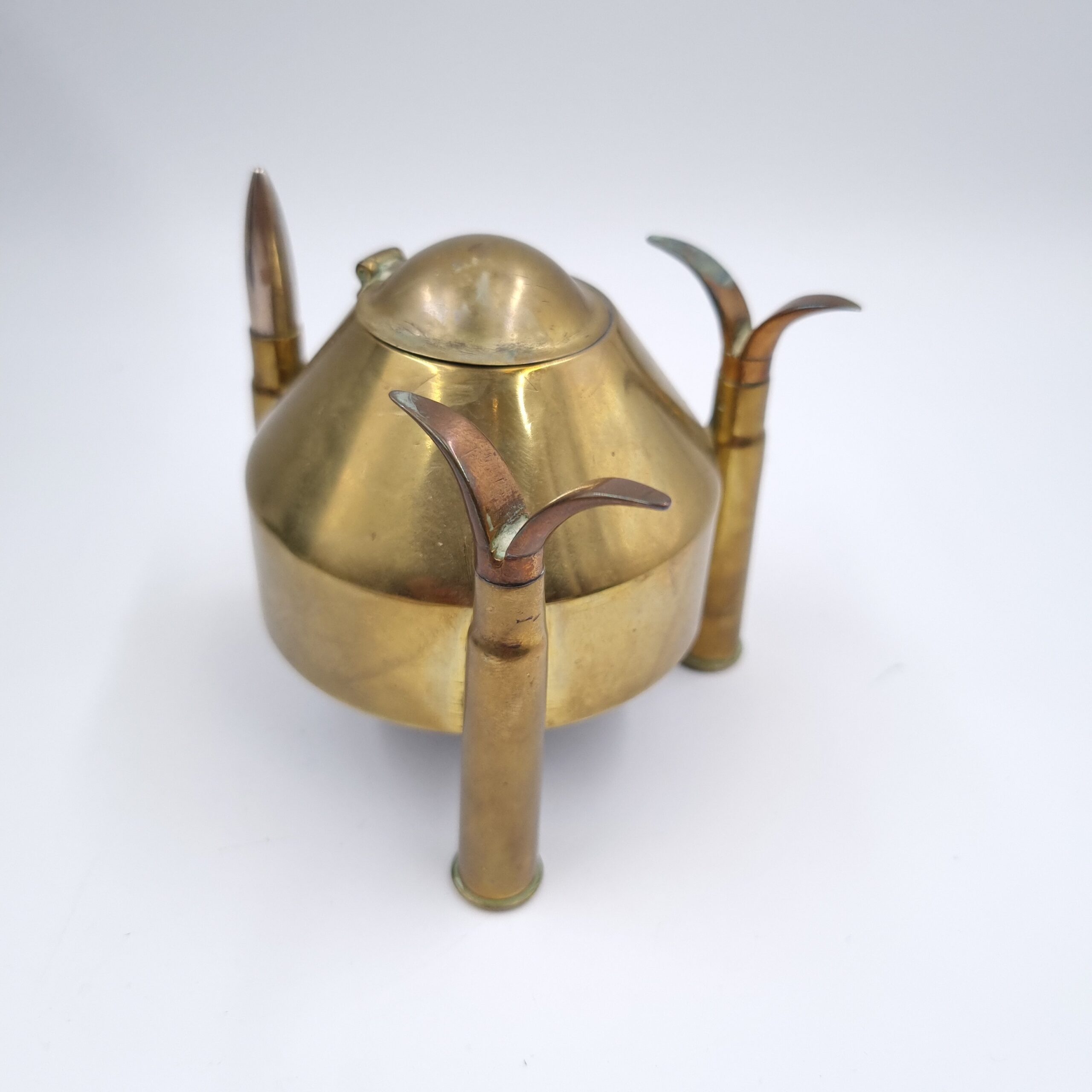 WW1 Trench Art Inkwell Pen Stand K14 Vii - Image 2