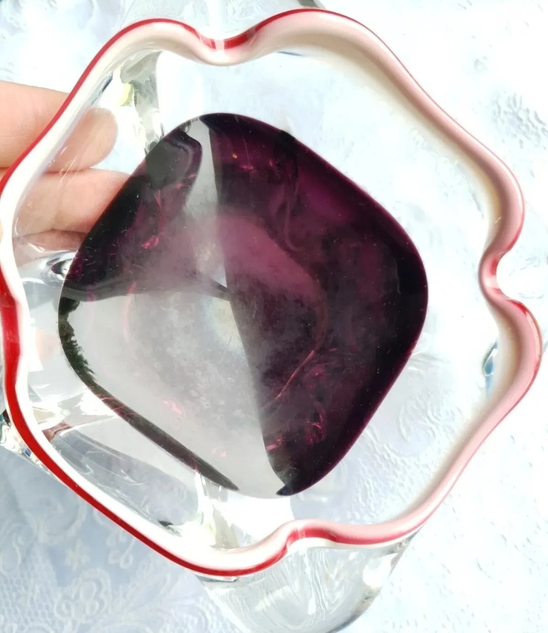 Art Glass Bowl attr Josef Hospodka Czech Glass Circa  1960s - Image 3