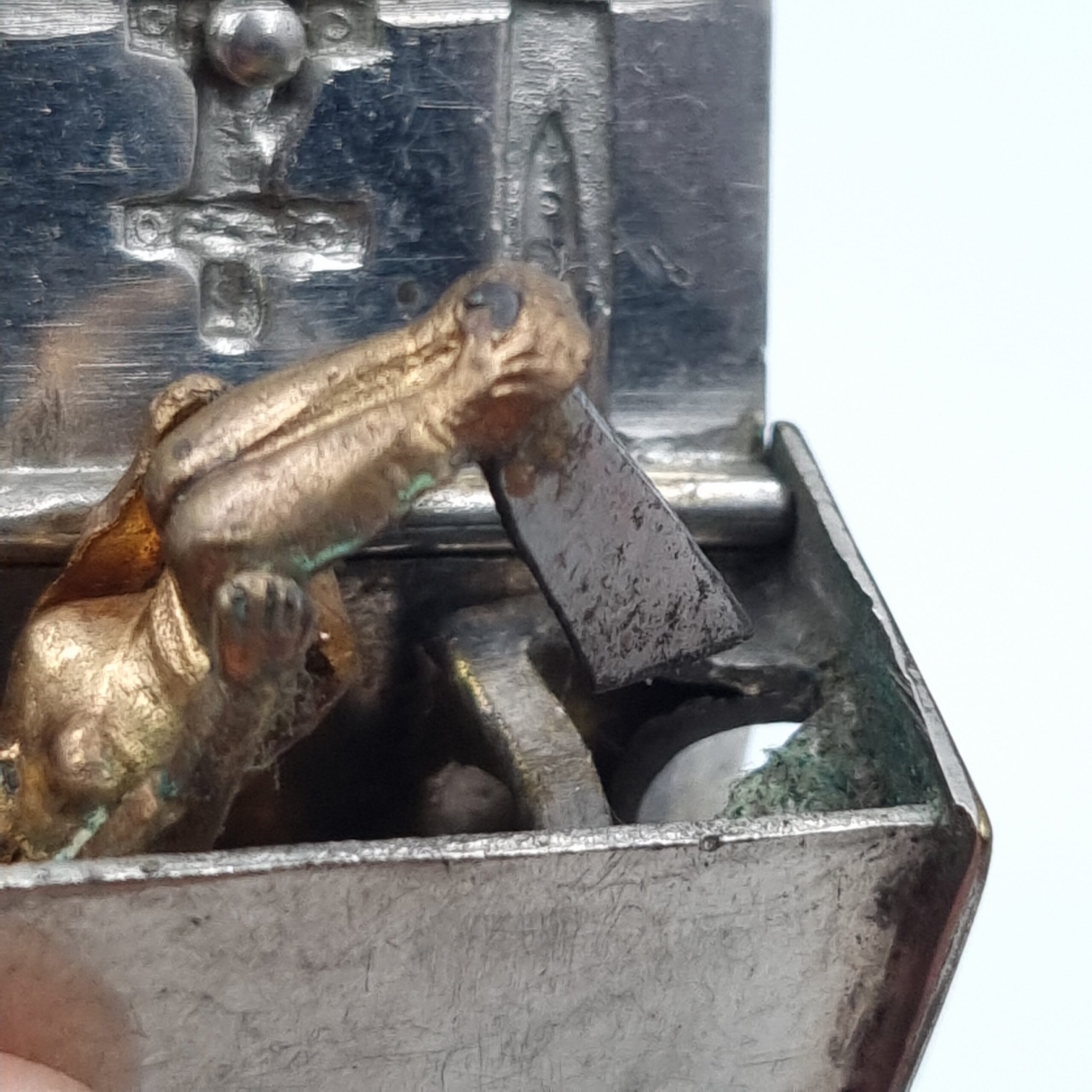 Victorian Cigar Cutter Novelty Lady in Water Closet Loo - Image 3