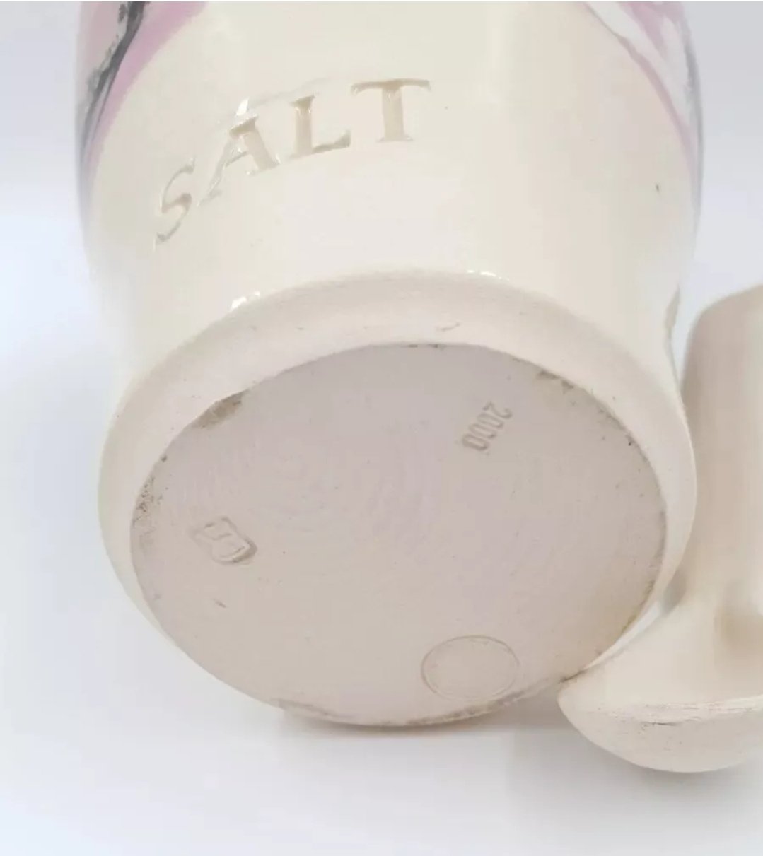 Roger Irving Salt Pig & Spoon Boscastle Pottery Studio Little Pink Mocha Ware - Image 3