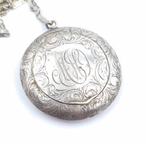 Sterling Silver Powder Compact Pendant R. Blackinton Co