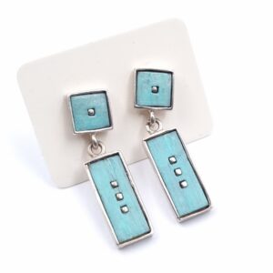 Joidart Drop Earrings Blue Dangle Sterling Silver