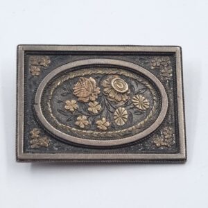 Aesthetic Movement Large Silver Brooch Victorian