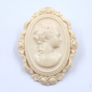 Art Deco Celluloid Cameo Brooch