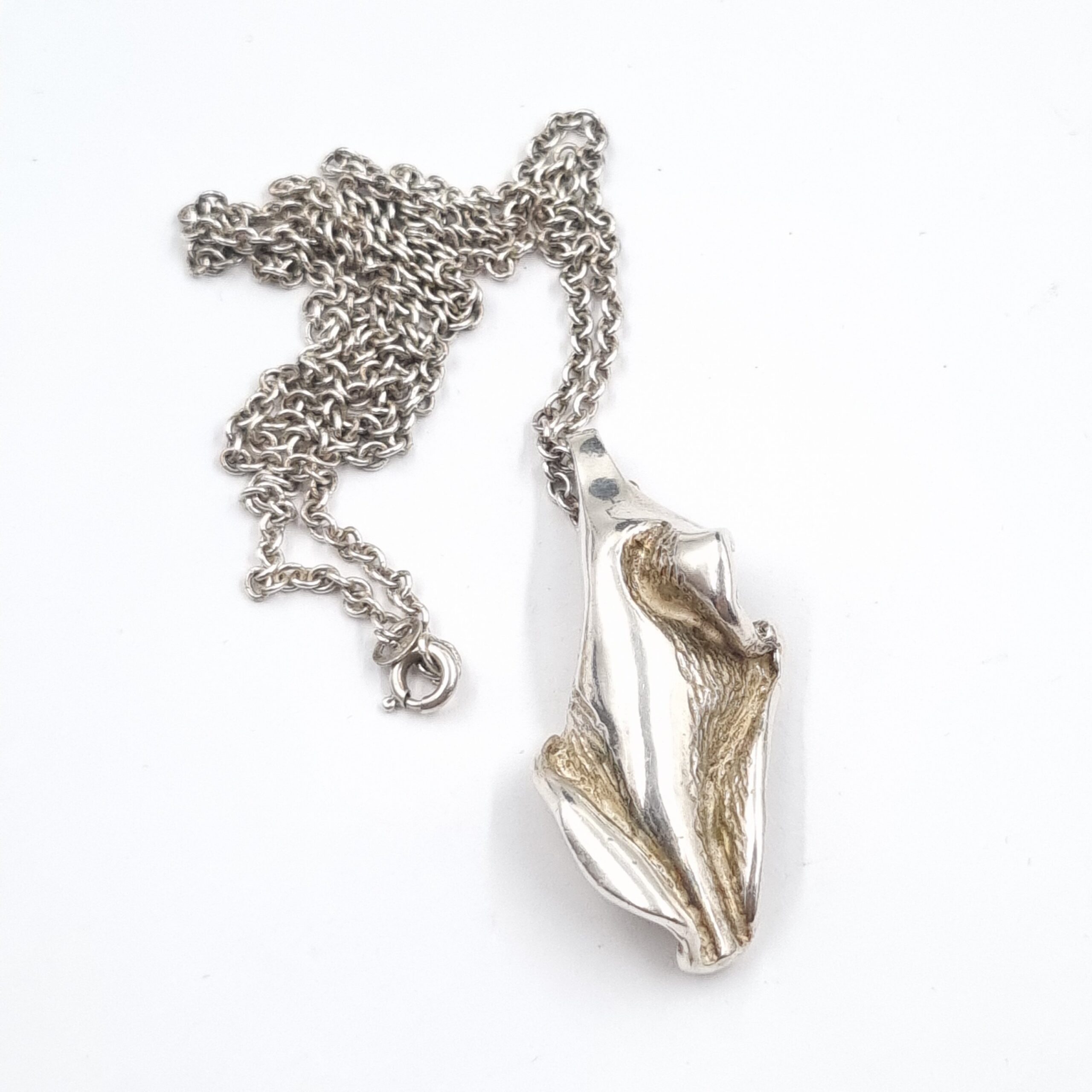 Hermann Siersbol Sterling Silver Modernist Pendant Necklace Large - Image 2
