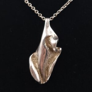 Hermann Siersbol Sterling Silver Modernist Pendant Necklace