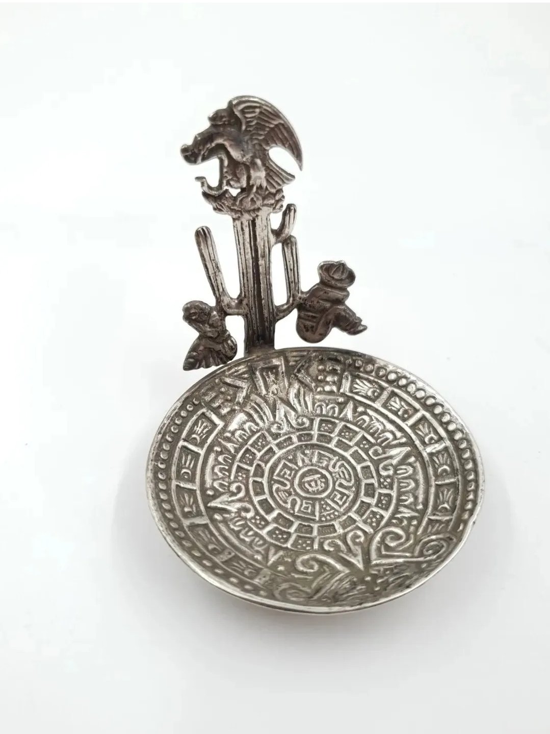Silver Mayan Calendar Pin Dish
