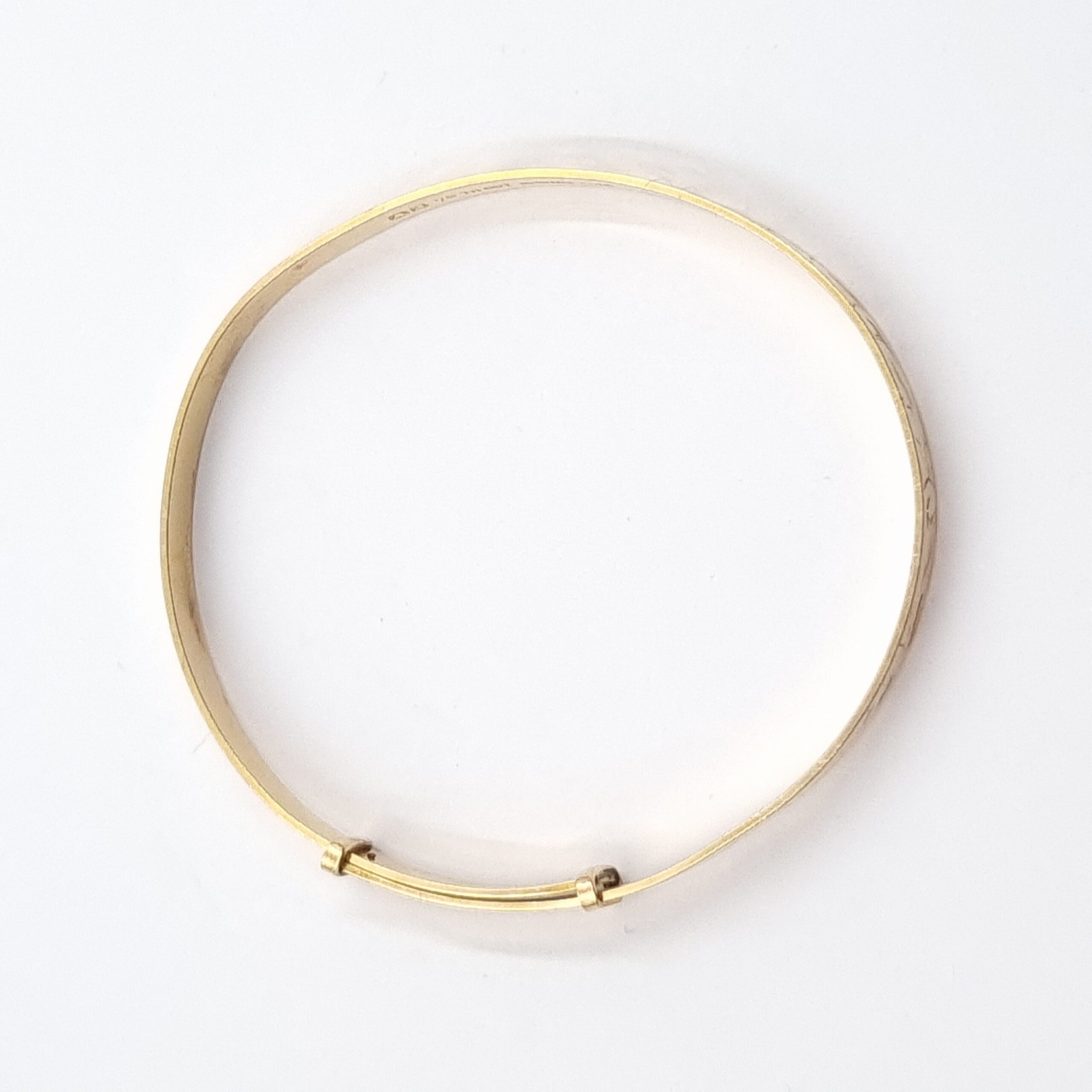 Childs Vintage Bangle 1/5th 9ct Gold expanding bracelet - Image 2
