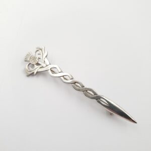 Scottish Silver Malcolm Gray Kilt Pin Thistle Brooch