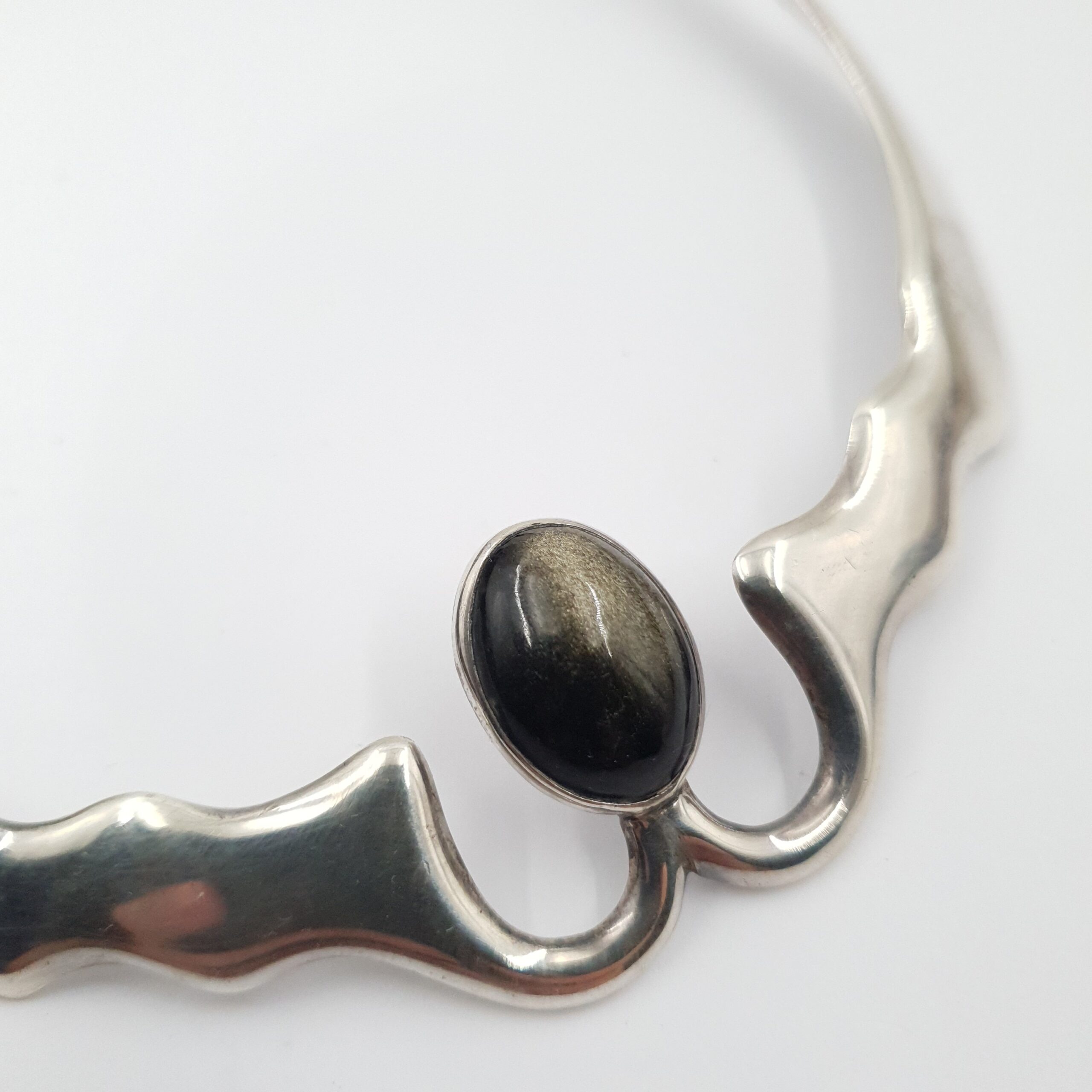 1960s Mexico Modernist Sterling Silver Torque Necklace - Image 3