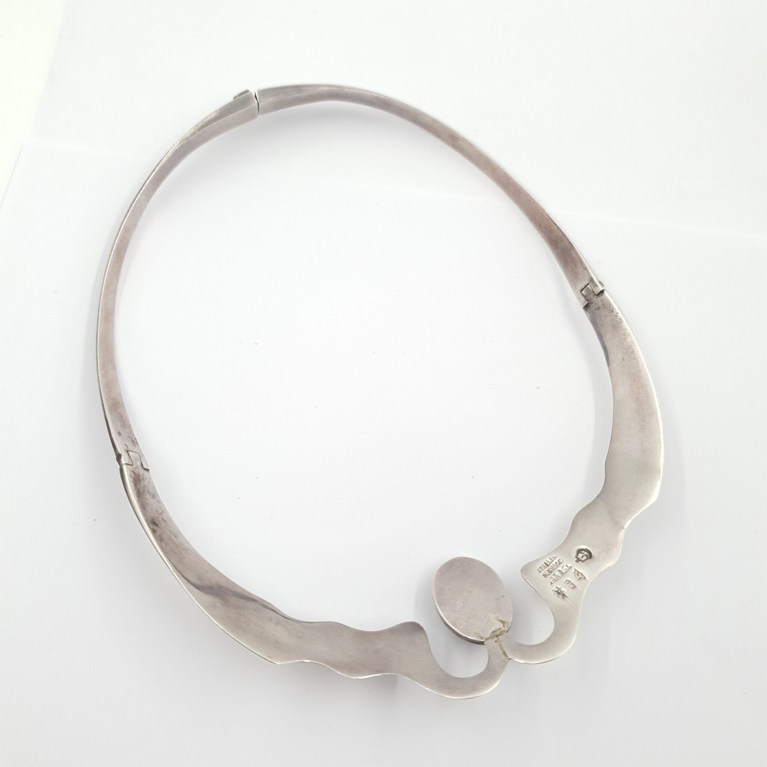 1960s Mexico Modernist Sterling Silver Torque Necklace - Image 2