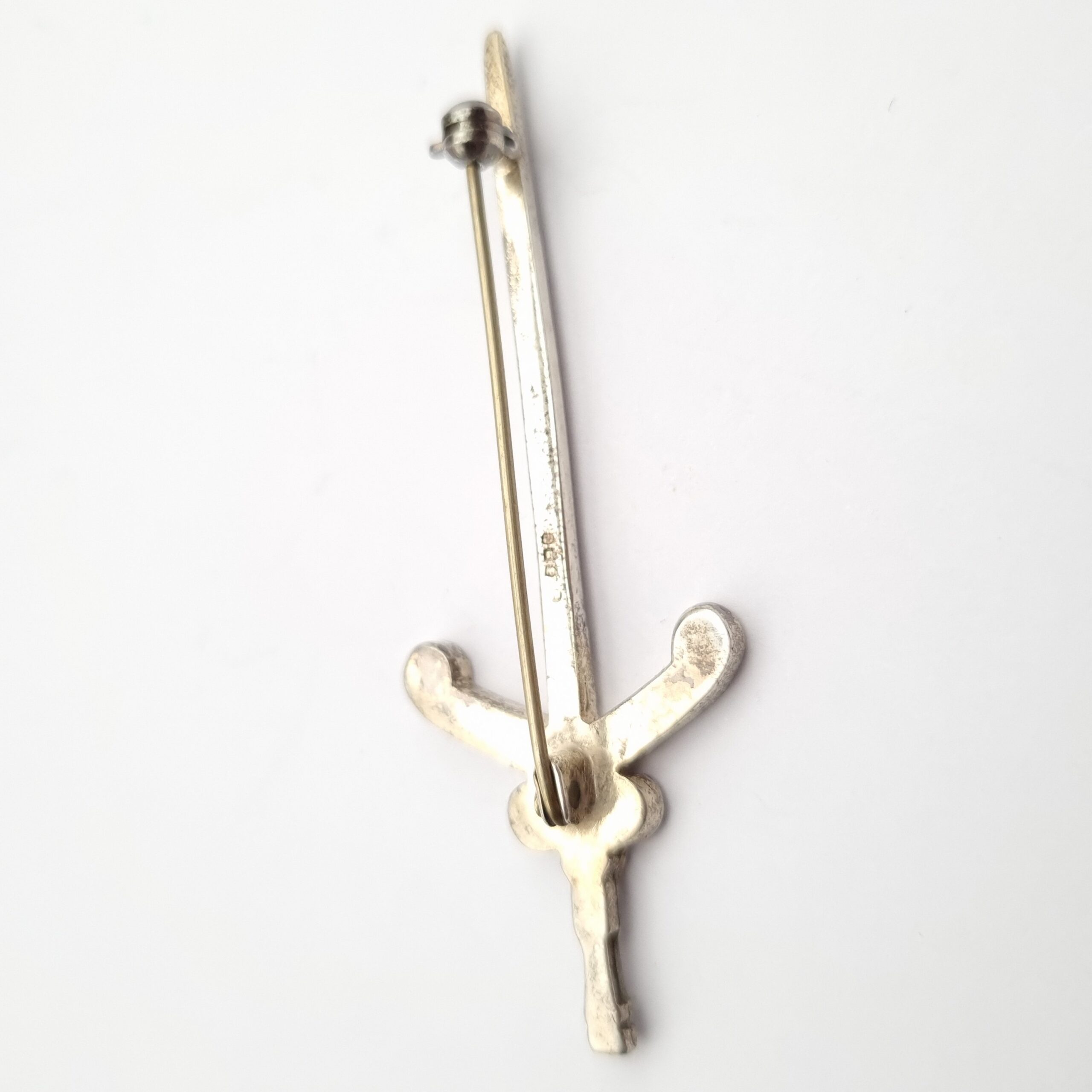 Malcolm Gray Silver Kilt Pin Brooch Sword Shape Hallmarked Edinburgh 1983 - Image 2