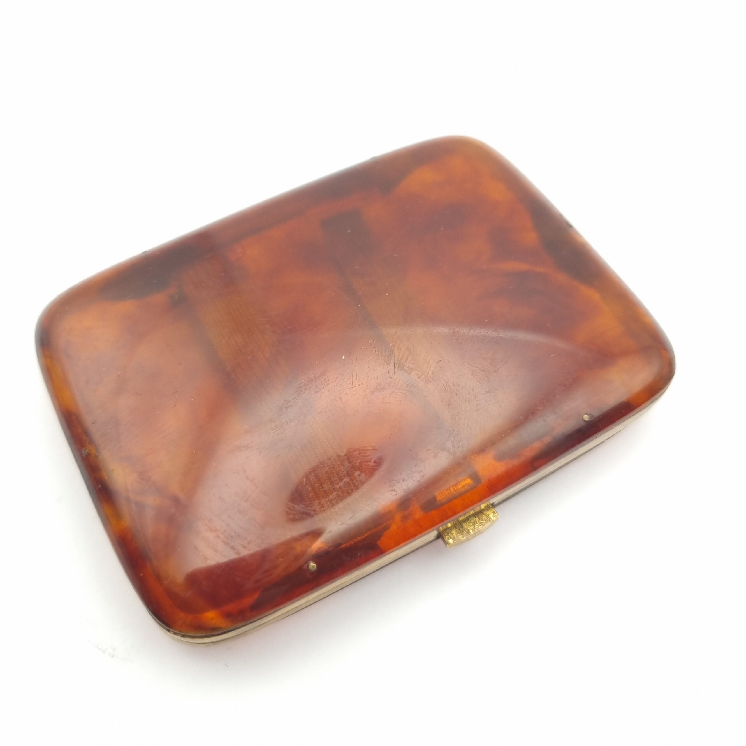 Vintage German Faux Tortoiseshell Cigarette Case c1930s - Image 5